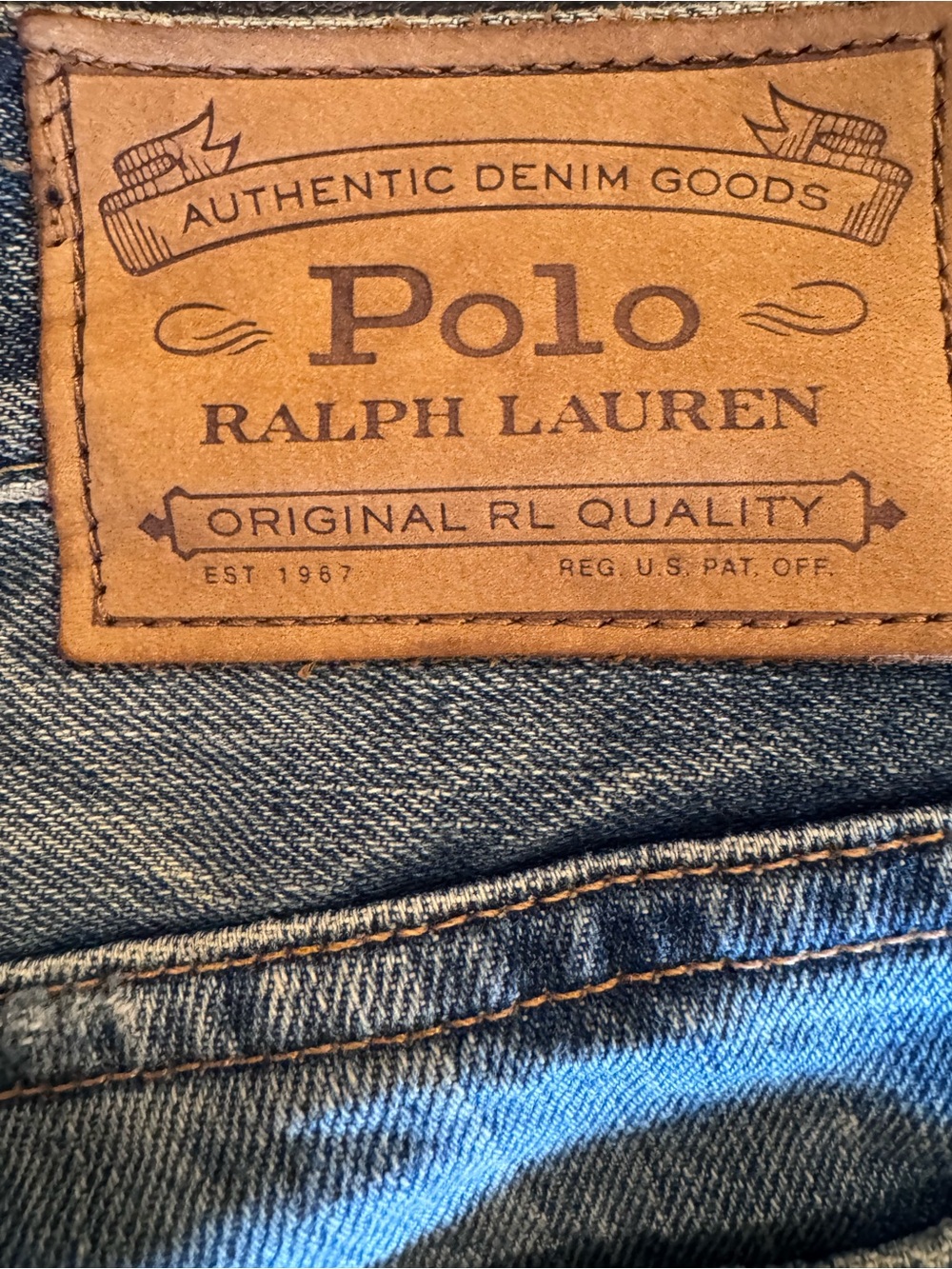 Polo Ralph Lauren Sullivan Slim Patchwork Distressed Jeans 30x30 NWT $248 - Picture 12 of 16